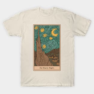 The Starry Night - Tarot Card T-Shirt